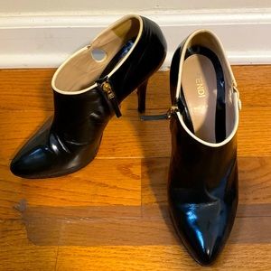Fendi Black Ankle Boot Heels